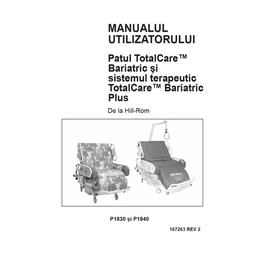 User Manual, TotalCare BariatrIC, Romanian
