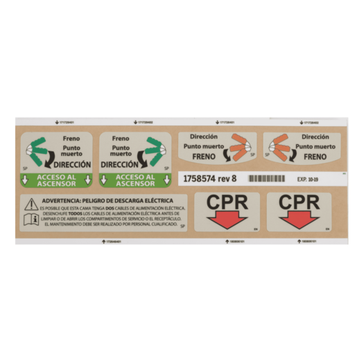 Kit, Shroud and Base Labels, Spanish