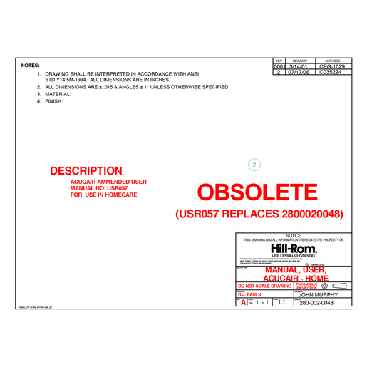 User Manual, Acucair Home