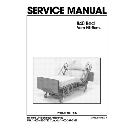 Service Manual, 840 Bed